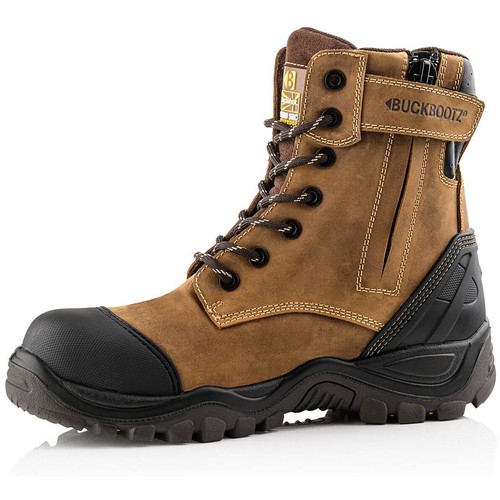 Waterproof Safety Work Boots Brown 