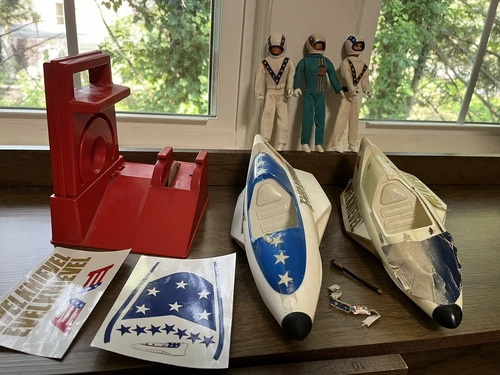 EVEL KNIEVEL 2 Stunt Canyon Sky Rocket Cycle Energizer Launcher Ideal Motorcycle