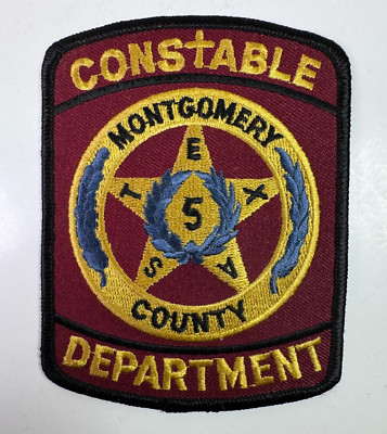 Montgomery County Constable 5 Texas TX Patch M7