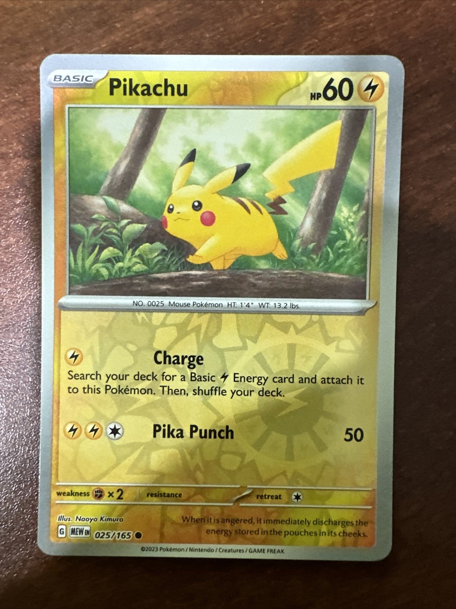 Pokemon Card - Pikachu 025/165 Reverse Holo - English Pokemon 151