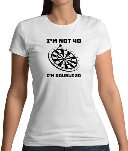 T-Shirt Femme Darts D'anniversaire Des 40 Ans - Cadeau Présent Des Quarante Ans
