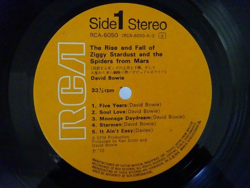 David Bowie Rise And Fall Of Ziggy Stardust RCA RCA-6050 Japan VINYL LP - Picture 3 of 3