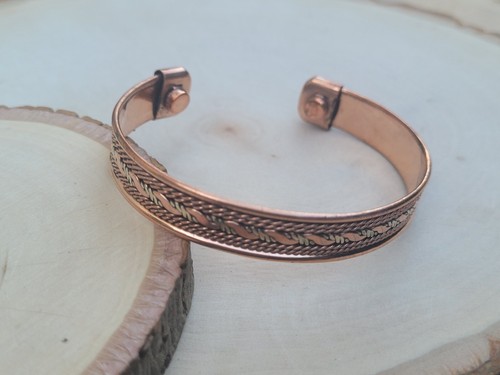 Copper Magnetic Bracelet Arthritis Pain Therapy Energy Cuff Bangle Men & Women - Picture 71 of 76