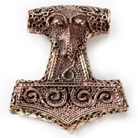 Thors Hammer Beidseitig Bronze AnhäNger Schmuck