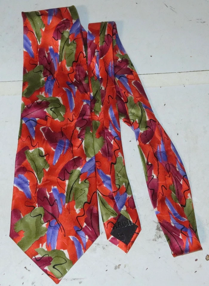 Jerry Garcia California Mission Collection 38 100% Seda Multicolor Hojas Naranja Foto 2 de 4