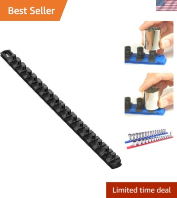 Ernst 18-Inch Universal Socket Organizer - Secure Twist Lock Clips Included