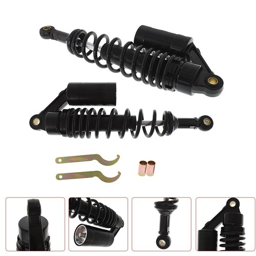 2× 13.5'' 340mm Rear Shock For Honda Yamaha Motorcycle Air Absorber Suspension - Picture 4 of 10