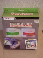 NOS Smuggler's Delight Booze on the Go Stealth Flasks Shampoo Bottles Cruise New