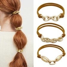 Hair Ties Bracelet for Women,Cute Ponytail Holders No Damage for Caramel-01