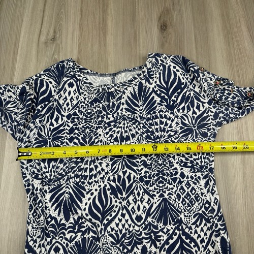 Lilly Pulitzer Womens Crew Neck Long Sleeve Button Placket Cotton Vivvy Dress S - Picture 6 of 8