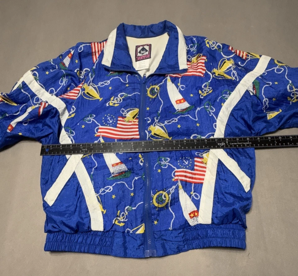 Chaqueta cortavientos náutica vintage años 90 Active Exposure S vela retro Foto 4 de 4