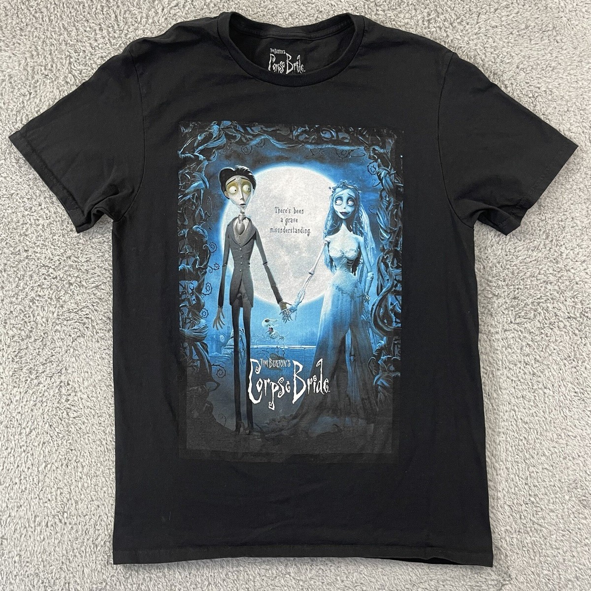 Tim Burton's Corpse Bride Tシャツ 00s Tim Burton's Corpse Bride T-Shirt Adult M Black Movie Cartoon