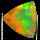 2.97 Ct IGI Certified Natural Ethiopian Faceted Opal Multi Color Trillion Cut — photo 5