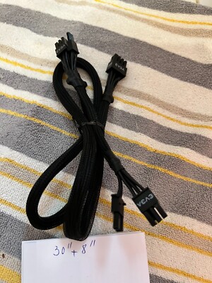 EVGA SuperNOVA 8 PIN TO 2X8 PIN (6+2) PCIe VIDEO card Power Cable , Original 