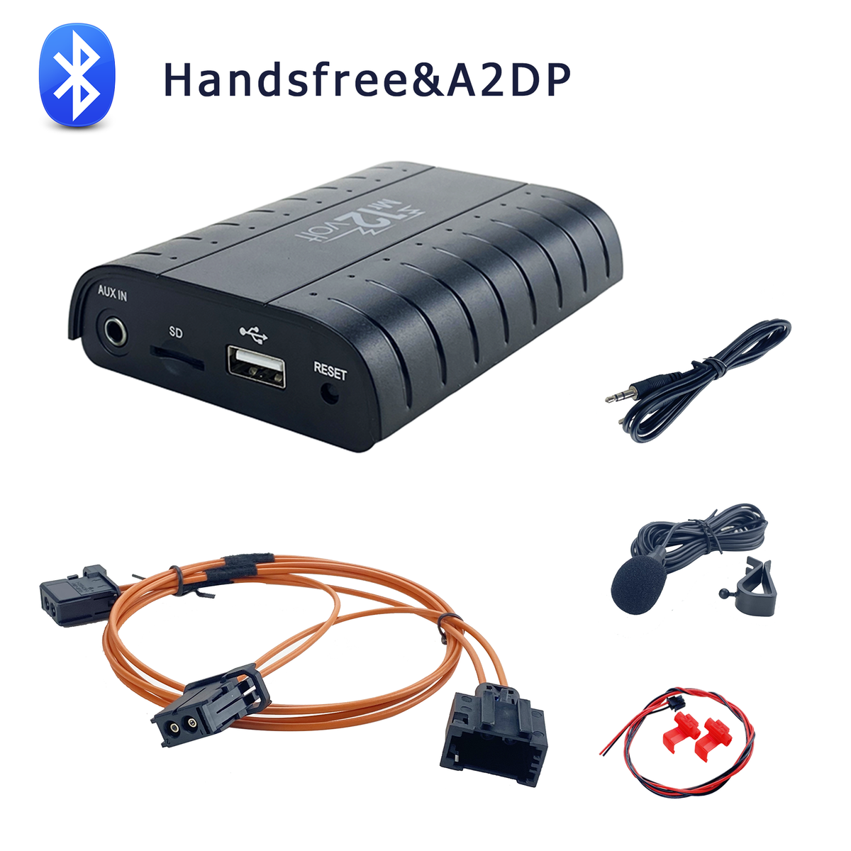 Bluetooth Handsfree USB SD A2DP Adapter Fits Volvo V70 C30 C70