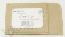 Concierge ScanSafe Card Case Wallet - RFID Protected - Tan