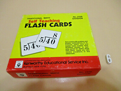 Traditional Math Self Teaching Flash Cards No. 2138 Division