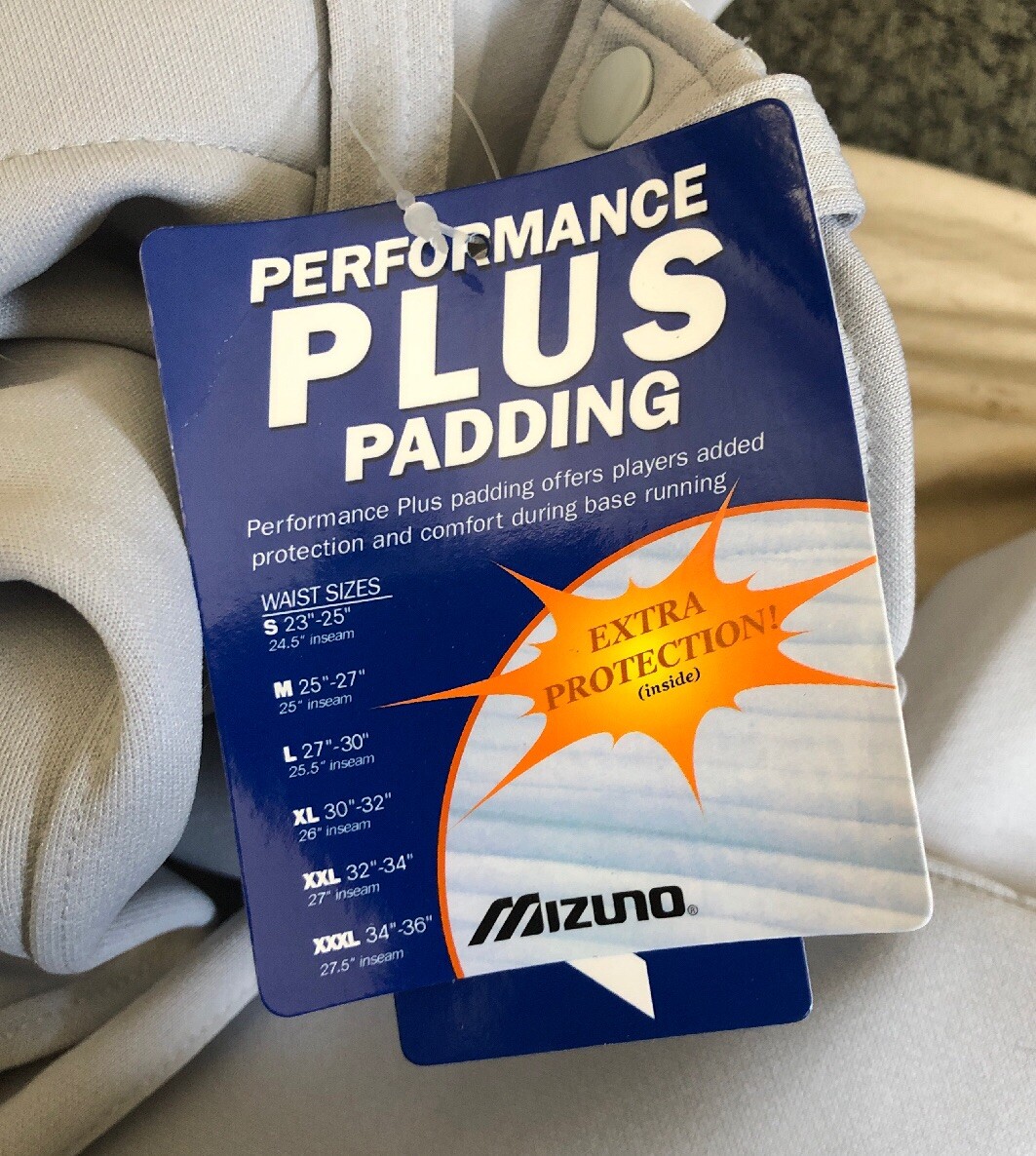 NEW Mizuno Performance Plus Padding Gray Baseball Softball Pants Youth