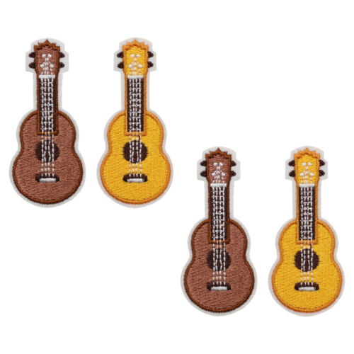 DIY Ukulele Iron-On Patches - Set of 4 - Music Lover's Delight - Picture 1 of 12