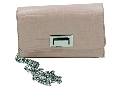 Asos Design Damen croc Cross Body Bag  Alt Rosa (Blush)