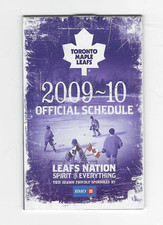 2009-10 TORONTO MAPLE LEAFS POCKET SCHEDULE (SKED) SPONSORED BY MARLIES