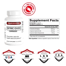 Nitric Oxid90 dose ) ( USA Made) The Complete Nitric Oxide -Cardio Miracle LARGE