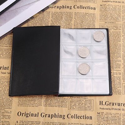 Álbum De Monedas Con 120 Bolsillos – 10 Páginas Transparentes Para Coleccionar Monedas, Medallas Y Fichas, Práctico Y Portátil Para Coleccionistas, Color Azul