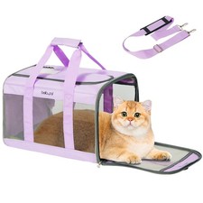 Cat Carrier Travel Bag, Airline Approved Lightweight Cat Carrier, Soft Sided ...