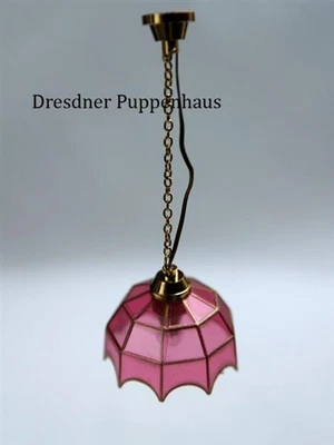 CREAL MINIATURES Tiffany-Hängelampe, Puppenhaus Puppenstube 1:12