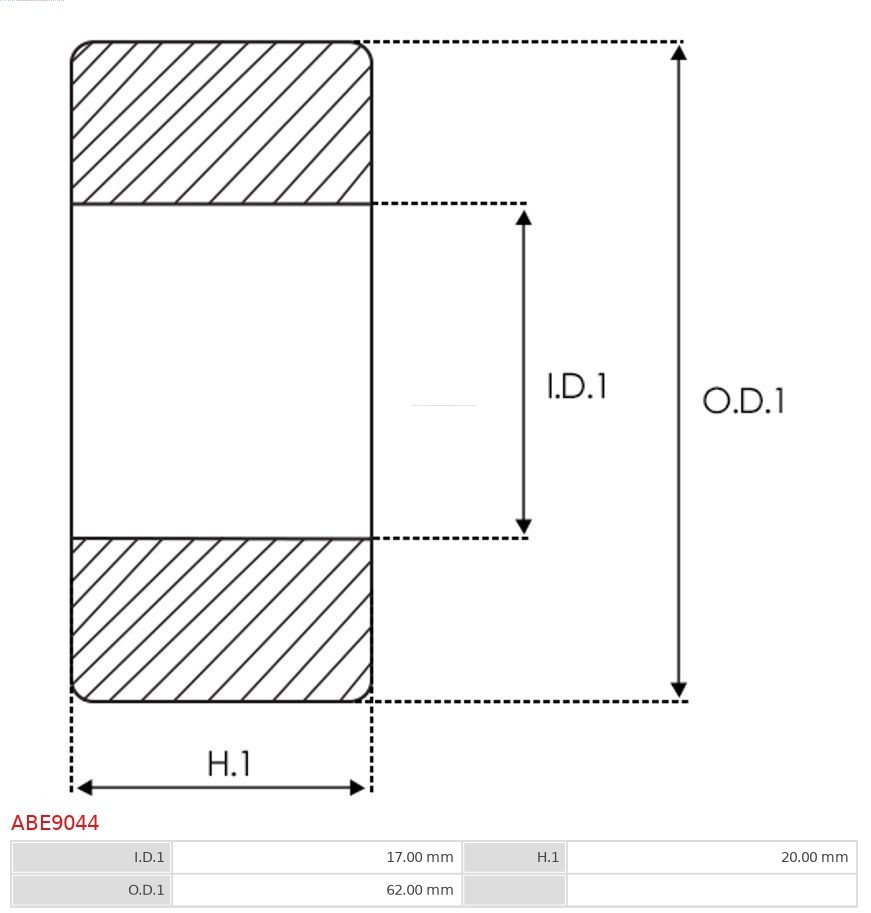 Fits AS ROZRUSZNIKI I ALTERNATORY ABE9044 BRAND NEW AS-PL BEARING