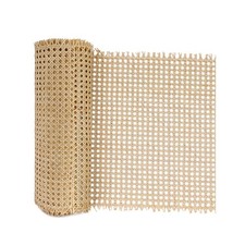 16" x9.8FT Natural Rattan Cane Webbing, Woven Open Mesh Cane Net Roll for DIY...
