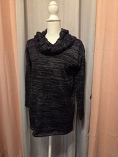 Design365 Black and Silver Tunic Sweaterdress