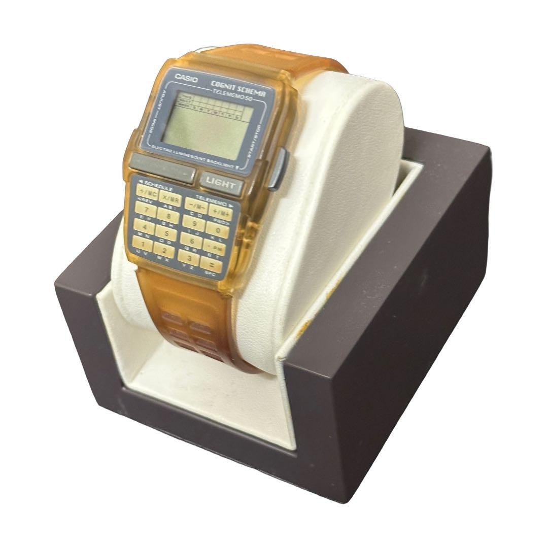 1996 CASIO COGNIT SCHEMA DBC-63 データバンク CASIO DBC-63 COGNIT SCHEMA Data Bank Quartz men yellow Watch