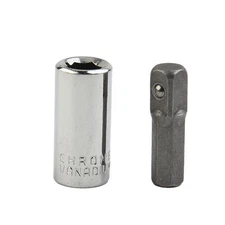 1/4 Square Drive To 1/4 Hex Shank  Socket+1/4 Drill Socket Adapter,NEW