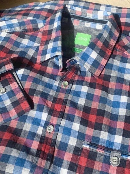 Men Hugo Boss Shirt Multicolor Cotton 36 / S / 44