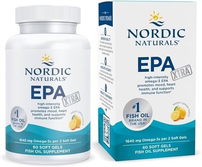 Nordic Naturals EPA Xtra 1640mg Omega-3 Fischöl mit EPA DHA Zitrone 60 Weichkapseln
