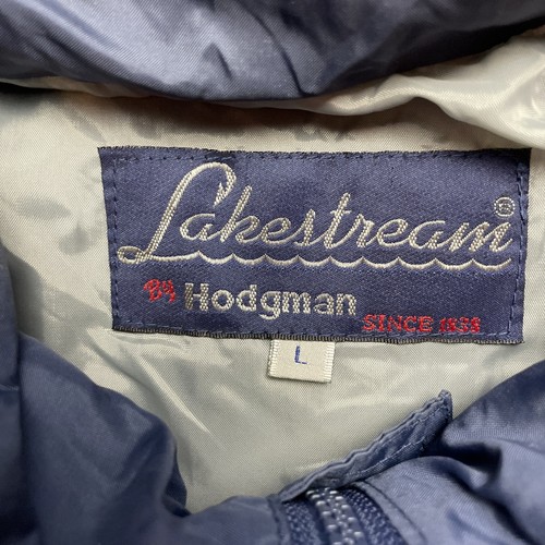 Vintage Hodgman Lakestream Jacket Mens L Navy Hooded Fishing Wading Waterproof - Picture 4 of 15