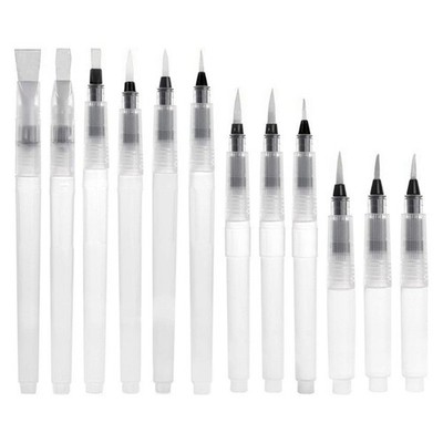 Painting Water Brush Pen Flat Tip Point Tip for Gouache Watercolor Painting