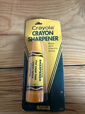 Crayon Sharpener, Vintage. 1983 Binney Smith Crayola Yellow