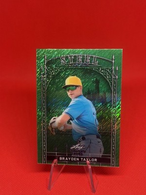 Leaf Trinity 2024 Brayden Taylor Steel S-8 Tampa Bay Rays Baseball Card /5