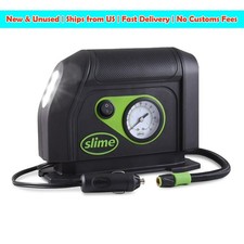 Slime 12v Car Tire Inflator Portable Air Compressor Pump Led Light Gauges New Slime 12v Car Tire Inflator Portable Air Compressor Pump Led Light Gauges New