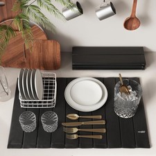 Stone Drying Mat for Kitchen Counter-Super Absorbent PU Dish Drying Mat, Quic...