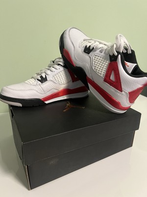 Jordan 4 Retro (PS) White/fire Red/ Black, Gr. 35