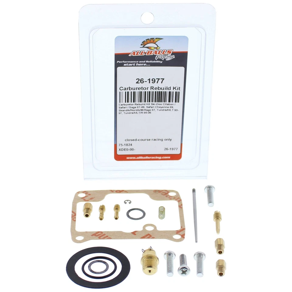 New All Balls Carburetor Rebuild Kit 26-1977 for Ski-Doo Tundra/II/LT/R 98-05 Foto 3 de 4