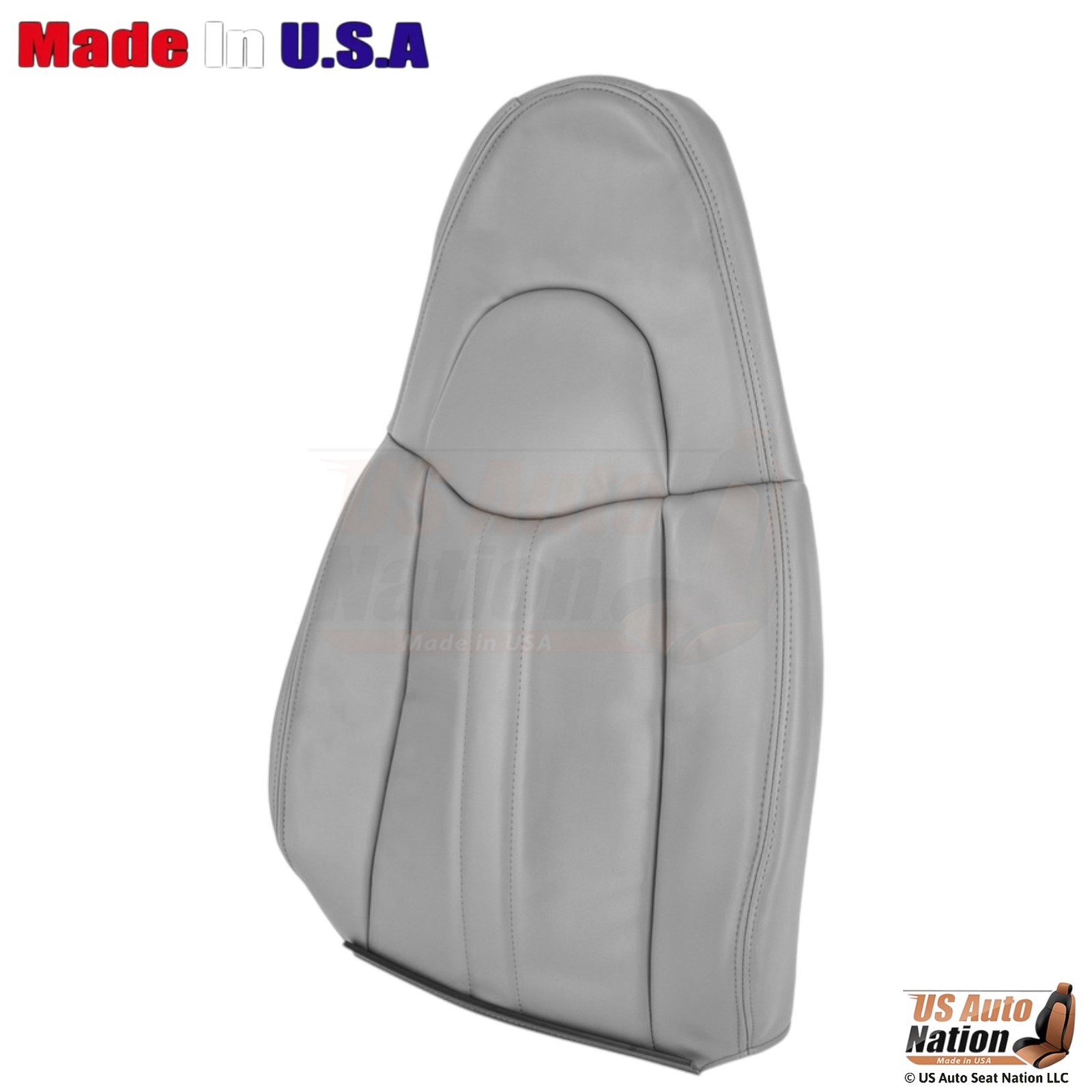 2003-2009 Fits Chevy Express Leatherette Driver & Passenger Top Covers Pewter