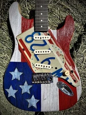 USA Flag Pistols Crown Barncaster Strat GUITAR BODY ONLY PARTCASTER USA MADE