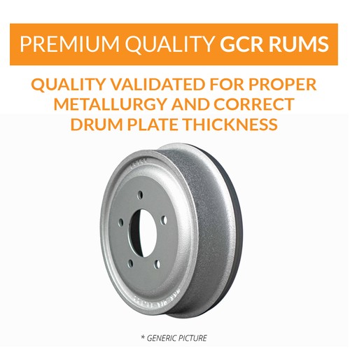 Front Rear Coated Brake Rotors Ceramic Pad Drum Kit For Toyota Corolla Chevrolet - Picture 6 of 12