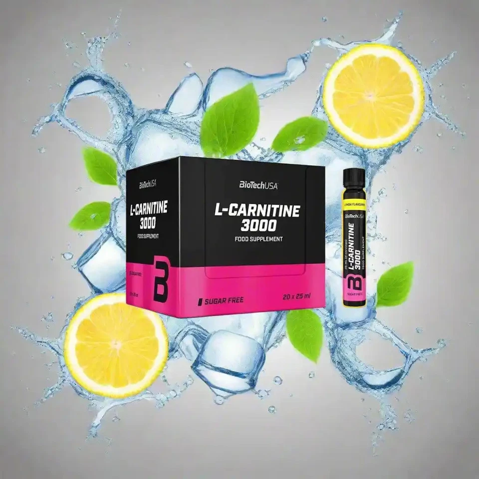 Biotech USA L-Carnitine 3000 - 20x25ml Ampullen Glutenfrei - Bild 2 von 4