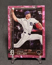 Ryan Miller Pink Diamante Foil Rookie 2025 Topps Update Series Card US317 Tigers. rookie card picture