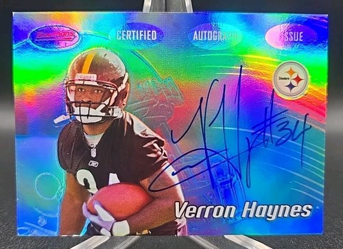2002 Bowman 's Best Verron Haynes Rookie Auto Card RC Autograph #167 Steelers